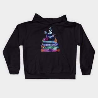 Witch's Brew Tea and Books Kids Hoodie